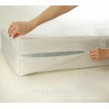 Wholesale 100% Cotton full size hotel solid color Mattress Pad with zipper